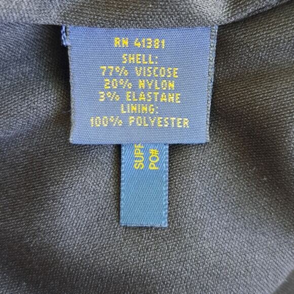 NEW Ralph Lauren POLO Black Ruffled Ponte Dress Size 8 Cap Sleeve Office Evening - Picture 11 of 11